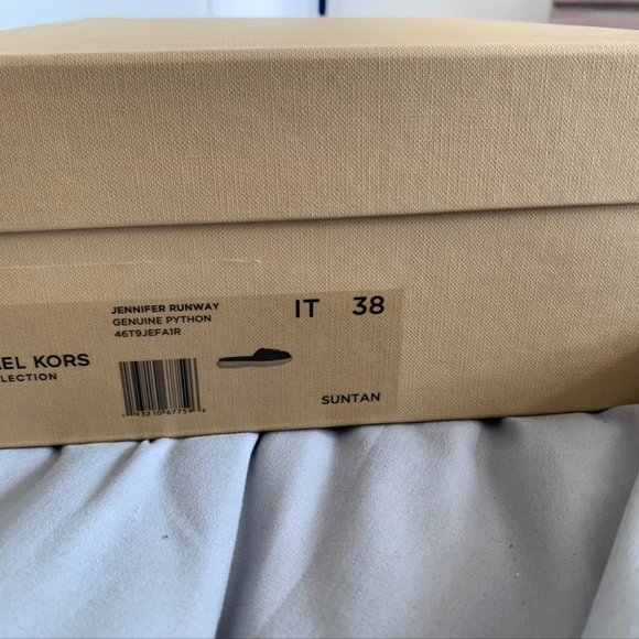 Michael Kors Jennifer Python Leather Slide Sandal - Picture 7 of 7